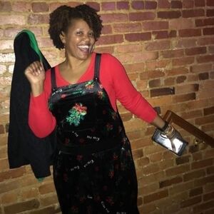 Xhilaration | Women's "Kiss Me" Black Holiday Jumpsuit (Size XXL)